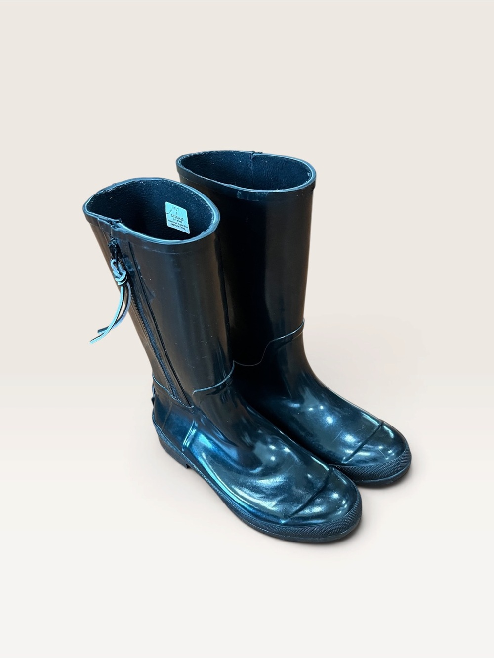 Sperry Top-Sider Walker Wind Women's Size 9 Black Tall Zipper Rain Boots